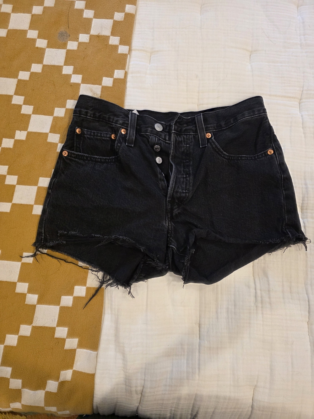 Bundle - 4 Pair Levi's 501 Denim Shorts - Black, Gray, Blue - Picture 2 of 9